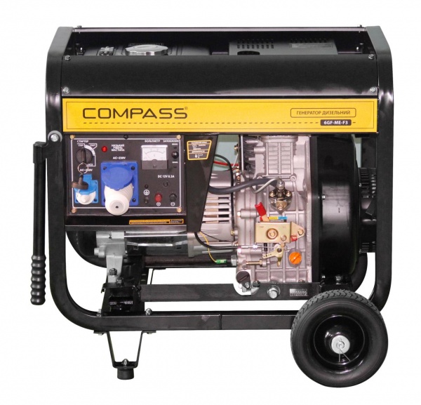 Генератор дизельний COMPASS 1 фаза (220В), 5,5кВт, (6GF-ME-F3)